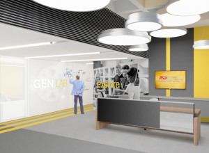 The 6495 square-foot Generator Labs will be home to both students involved in Engineering Projects in Community Service (EPICS) and the Startup Center. It's slated to open in March 2016. (Artist's rendering, concept may change)