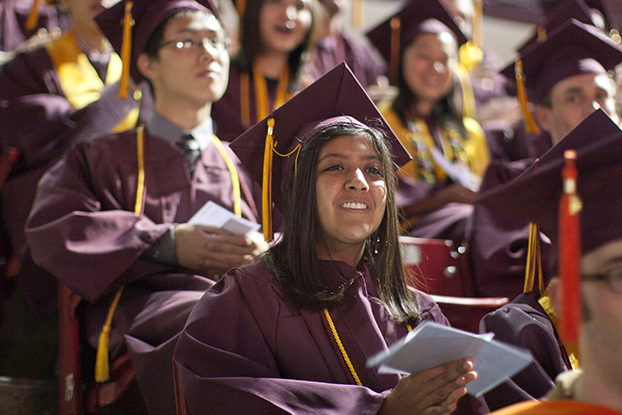 Pankti Shah recently graduated with a biomedical engineering degree, making her the first ASU graduate of the Grand Challenge Scholars Program. Photo by: Rosie Gochnour/ASU