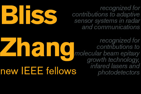 Achievements earn Bliss, Zhang IEEE Fellow status