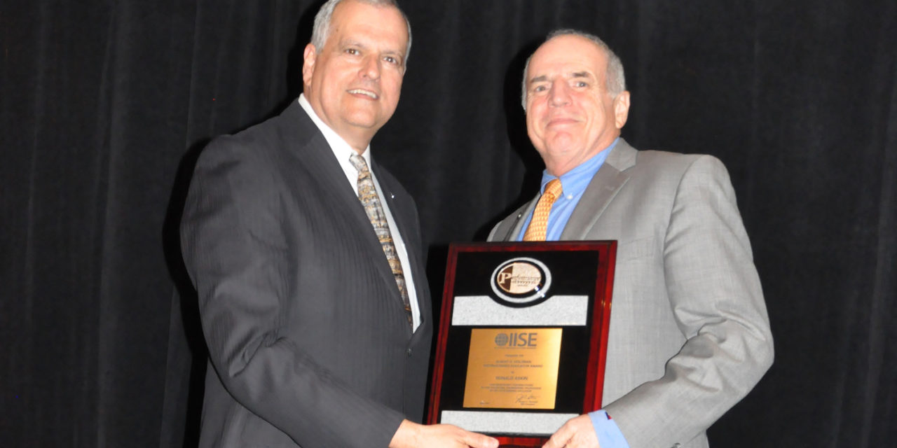 Industrial engineering society awards Ron Askin with distinguished educator award