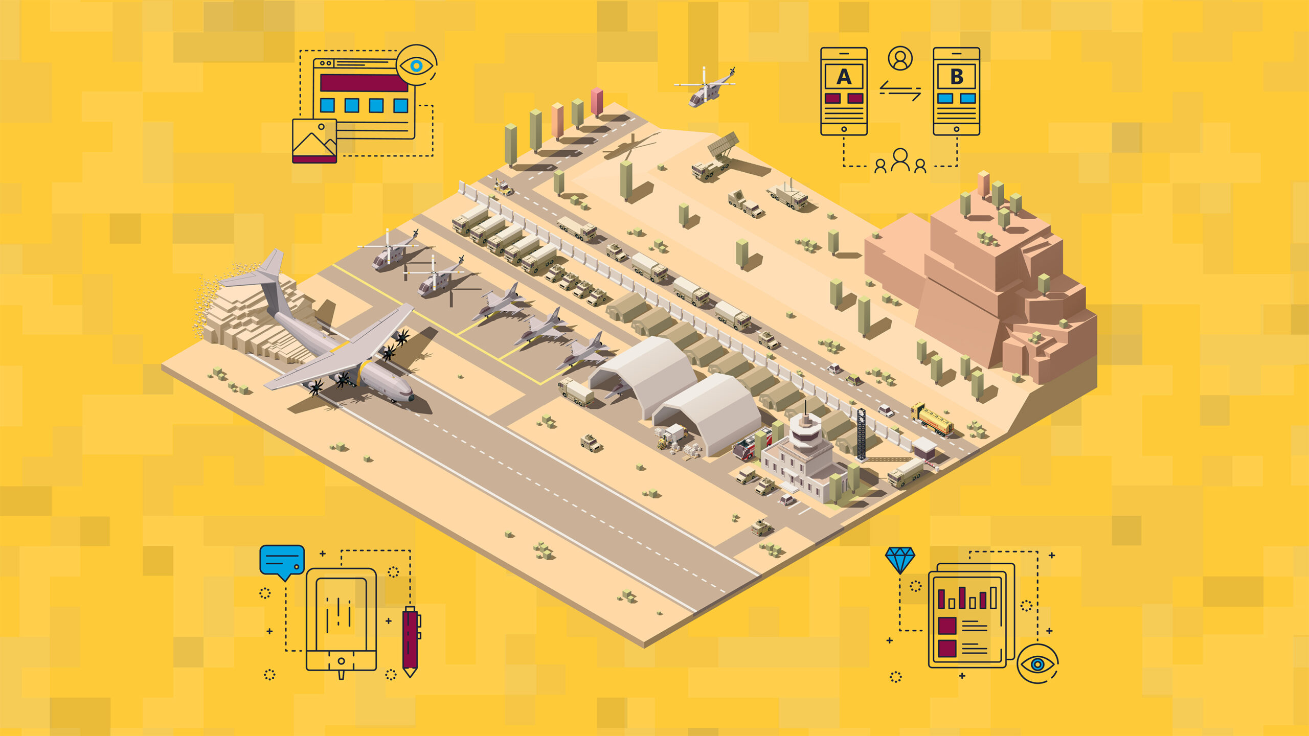 graphic of an air force base