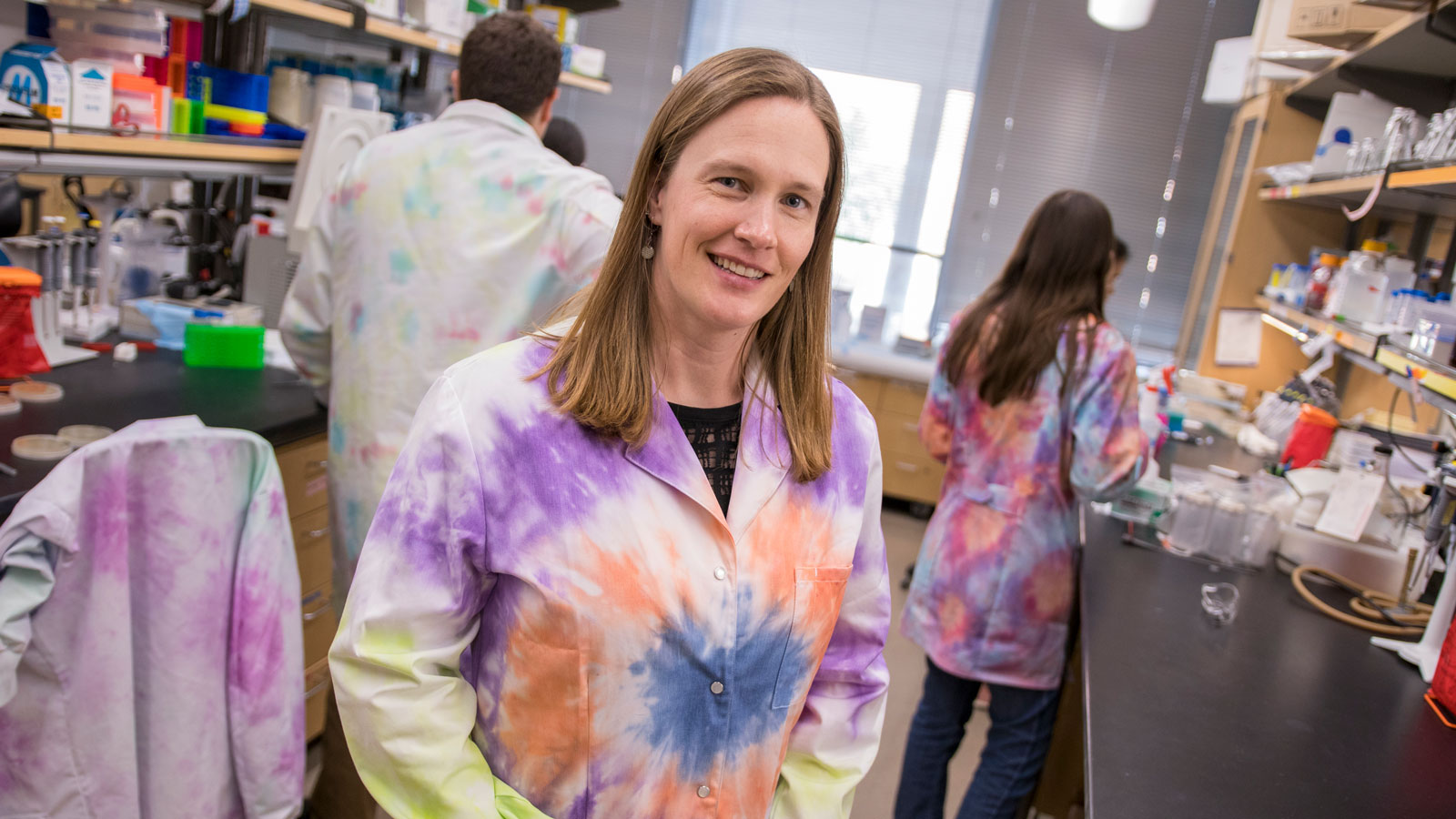 Sarah Stabenfeldt in her lab.