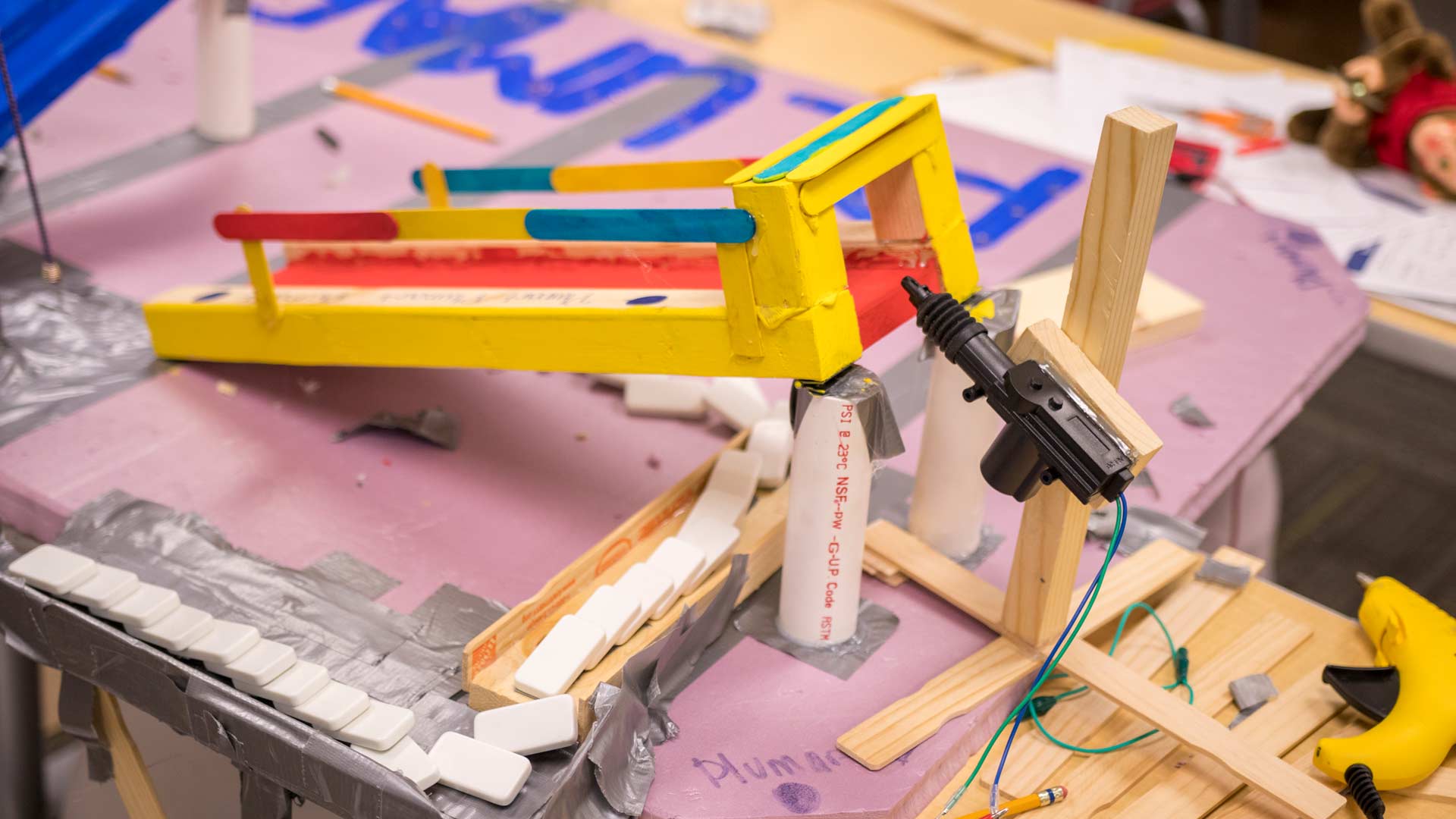 image of a Rube Goldberg machine