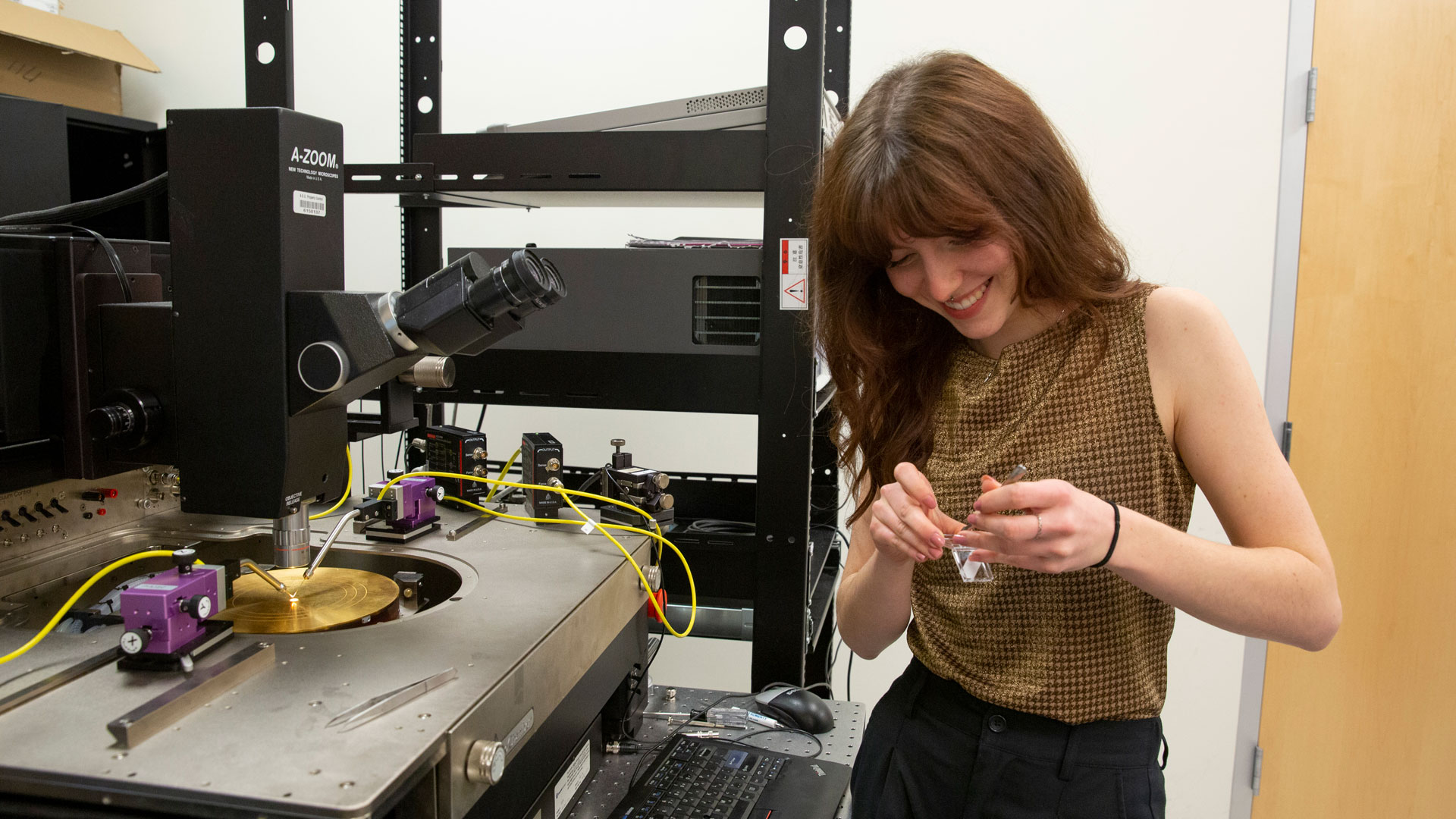 Hailey Warner in a lab