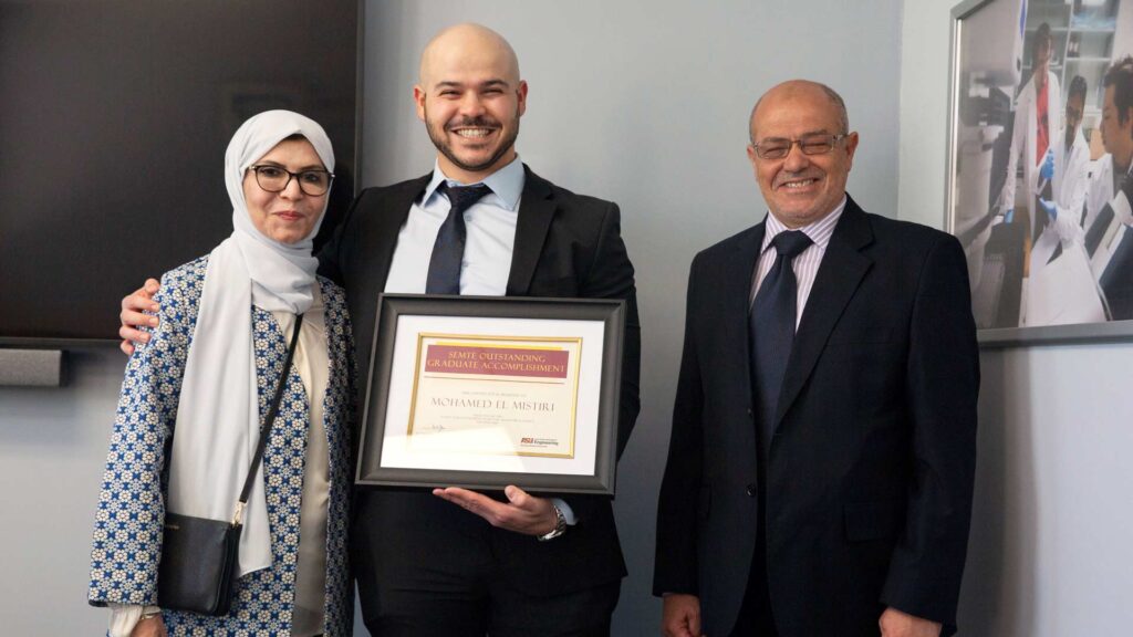 Mohamed El Mistiri and his parents